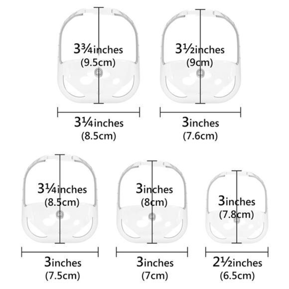 Shaving Template for Men with 5 Different Sizes, Beard Guide Shaper with Comb - Picture 2 of 7